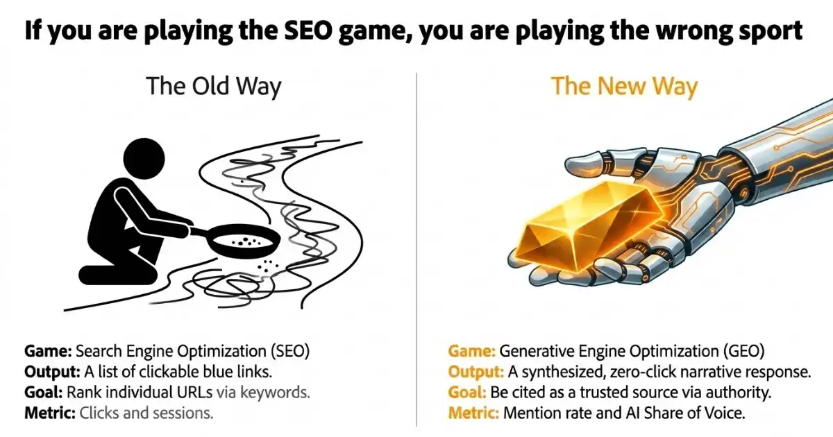 If you are playing the SEO game you are playing the wrong sport